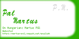 pal martus business card